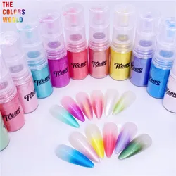 TCT-924 Ombre Nails Glitter Powder Spray Bottle Pearl Pigment Metallic Luster Nail Shadow Spray Ombre Nail Mist Gradual Effect