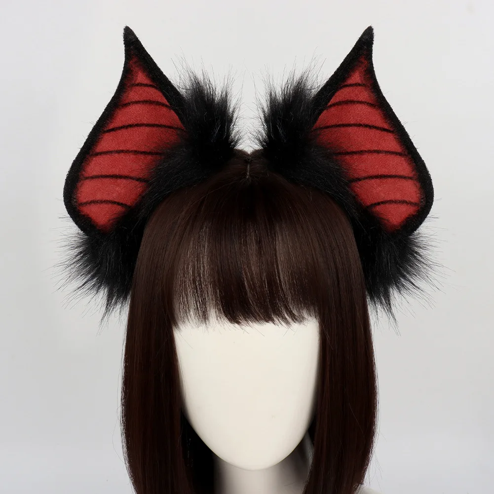 Headwear Dark Batbeast Ear Headband Halloween Simulation Headwear Cosplay Accessories  Live Dress up Props Devil Role Headdress