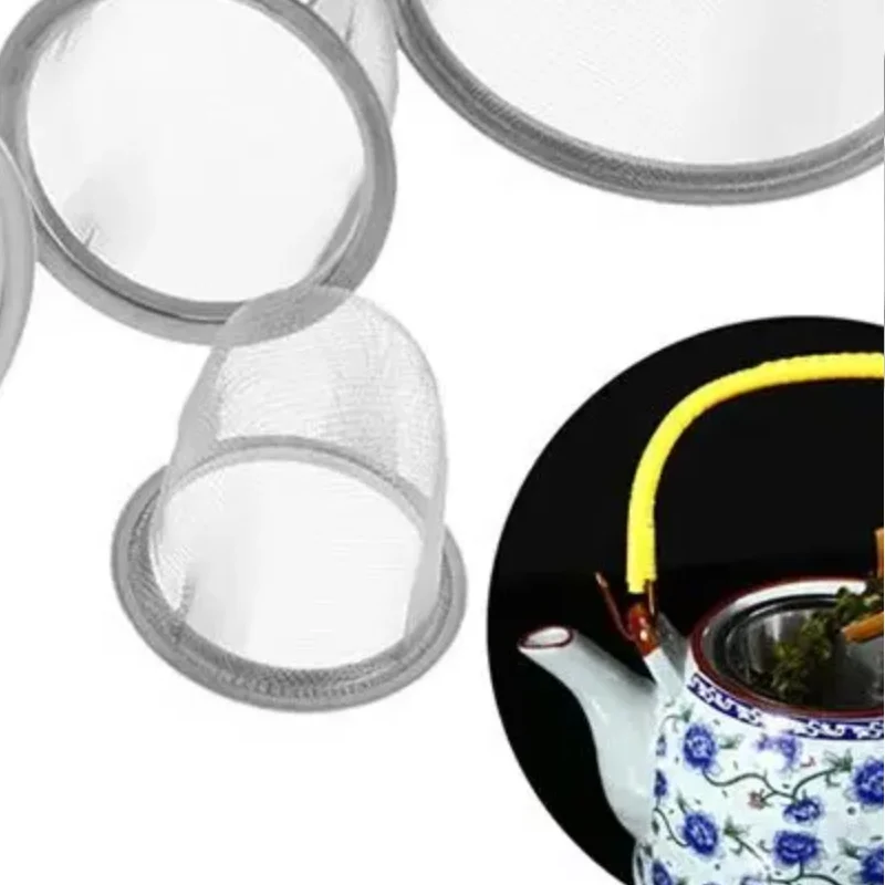 قطر 5-8 سنتيمتر قابلة لإعادة الاستخدام شبكة من الاستانلس استيل الشاي Infuser مصفاة إبريق الشاي ورقة التوابل تصفية درينكوير اكسسوارات المطبخ #1