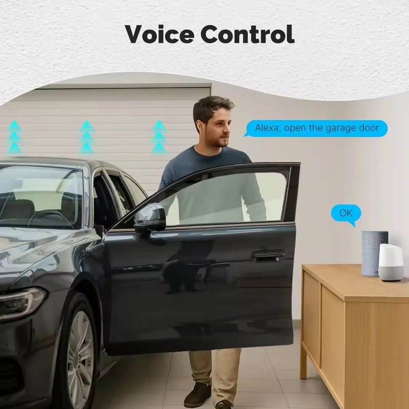وحدة التحكم في باب المرآب الذكية MOES Tuya Zigbee، فتاحة باب المرآب عن بعد لتطبيق Smart Life، تعمل مع Alexa وGoogle Home