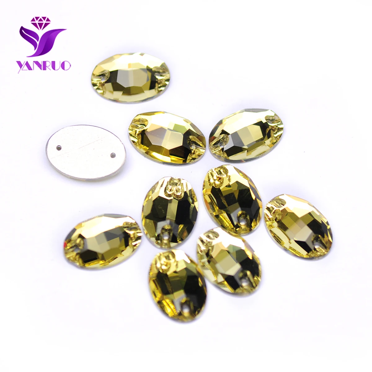 YANRUO 3210 Ovale Aufnähsteine Glas-Strasssteine AAAAA-Qualität Näh-Strass für Strass-Applikationen auf Kleidern und Kleidungsstücken – Detail 17