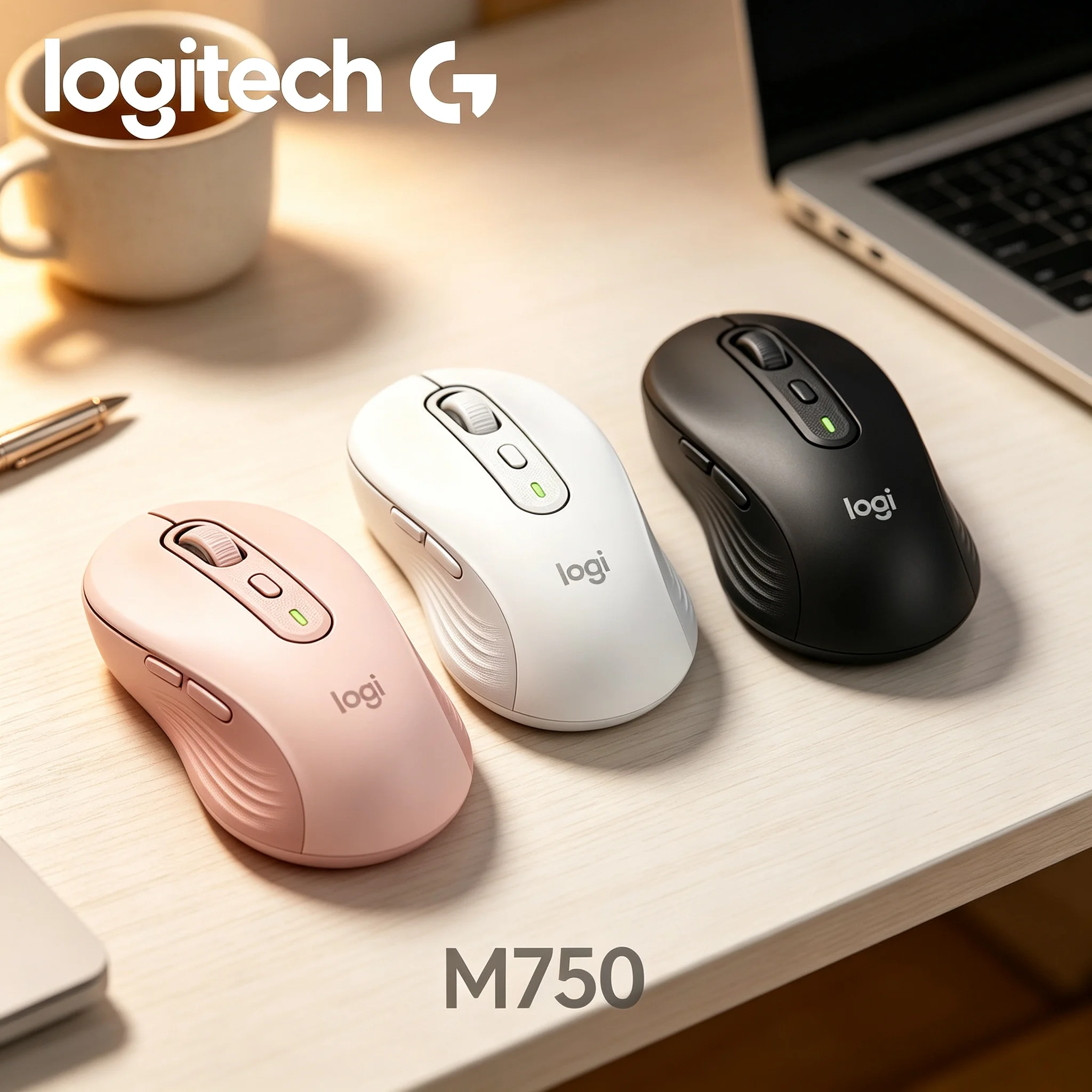 Logitech M750 One‑Touch Switch Wireless Mice Quickly Swap From CS Gaming Computer To Contract Business Work Notebook