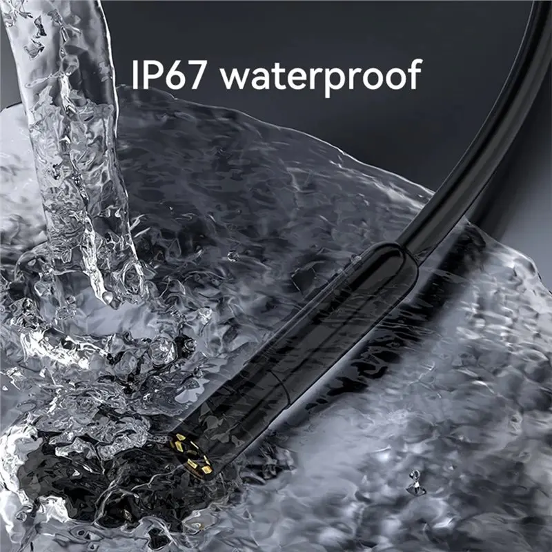 ABSY Semi-Rigid 20M Single Lens Endoscope Camera 1080P Snake Camera Sewer Cable 2600Mah Battery For Pipeline