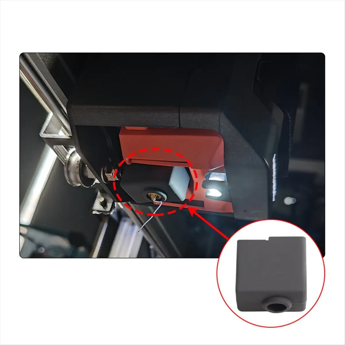 HAPPYDAY~ 5Pcs Hotend Protective Cover for 3 3D Printer, High-Temperature Resistance, 3D Printer Accessories