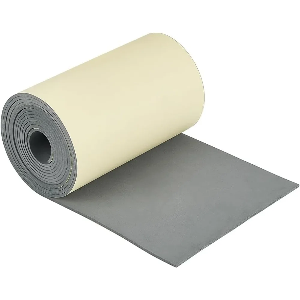 118x7.87 Inch Gray Self Adhesive EVA Foam Roll, 3mm Thick Waterproof Foam Rubber Sheet for Furniture Protecting, Gap Filling