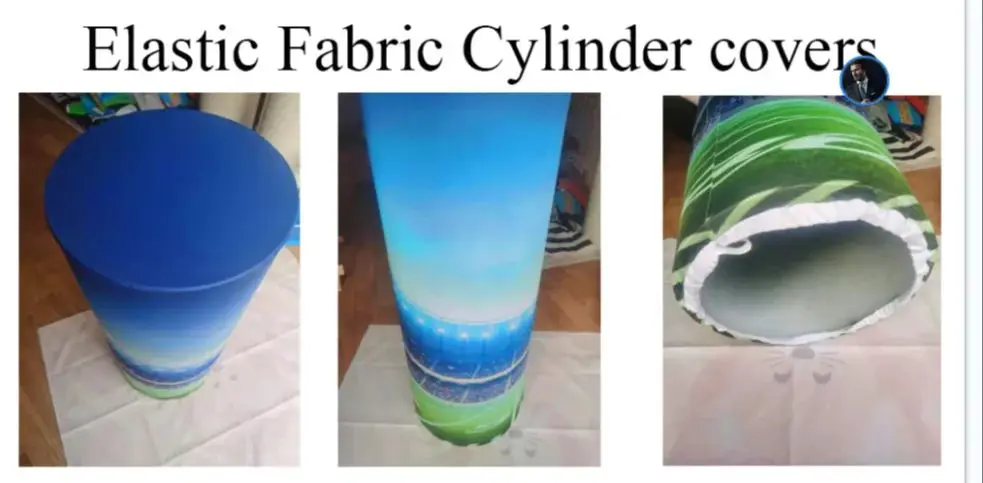 

customize 3 white cylinder elastic fabric
