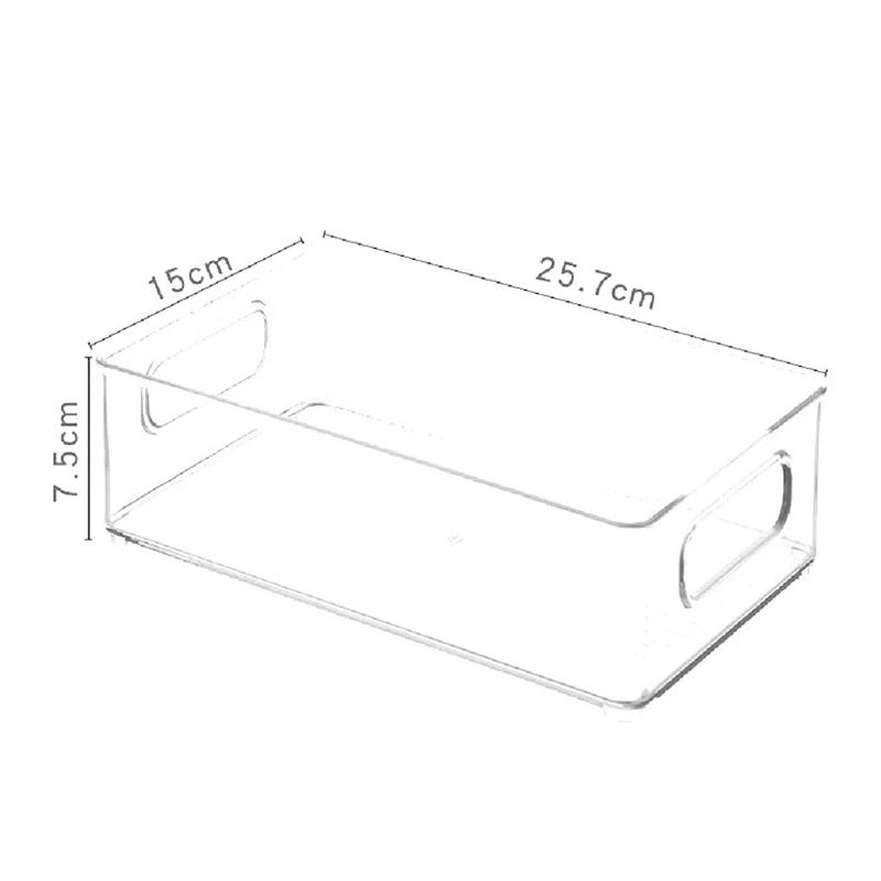 1 pz plastica Crisper scatola trasparente frigorifero scatola di immagazzinaggio Crisper scatola di immagazzinaggio cosmetica cucina scatola di immagazzinaggio Desktop acrilico