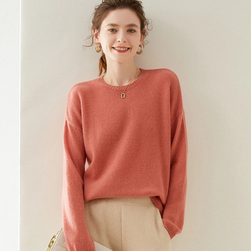 Women Pullovers 100% GOAT CASHMERE Sweaters Winter Soft Warm Mock neck Long Sleeve For Ladies Tops HG01