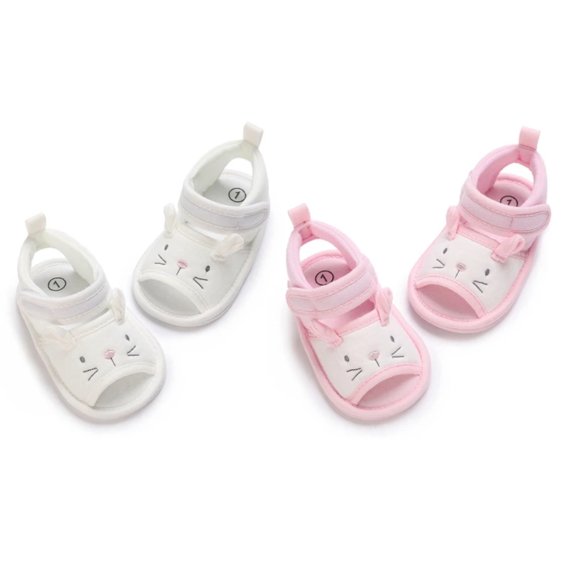 1Pair Summer Baby Girls Wedding Dress Shoes Soft Sole Toddler Walking Flat Shoes Toddler Girls Sandals For 0-18M