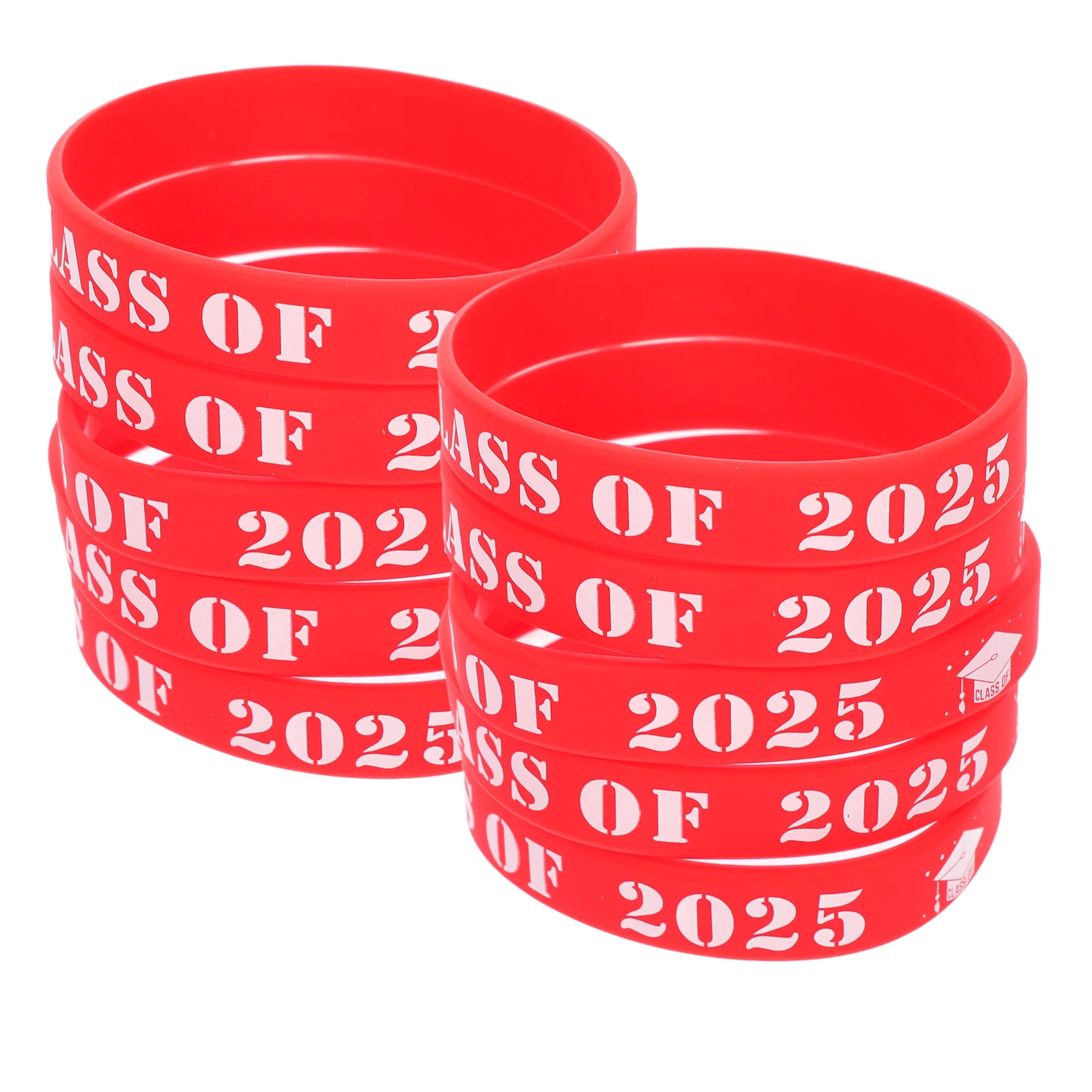 

25 Pcs Graduation Silicone Bracelets Durable Stretchy Wristbands School Supplies Decorative Gel Bands Fitness Shaping