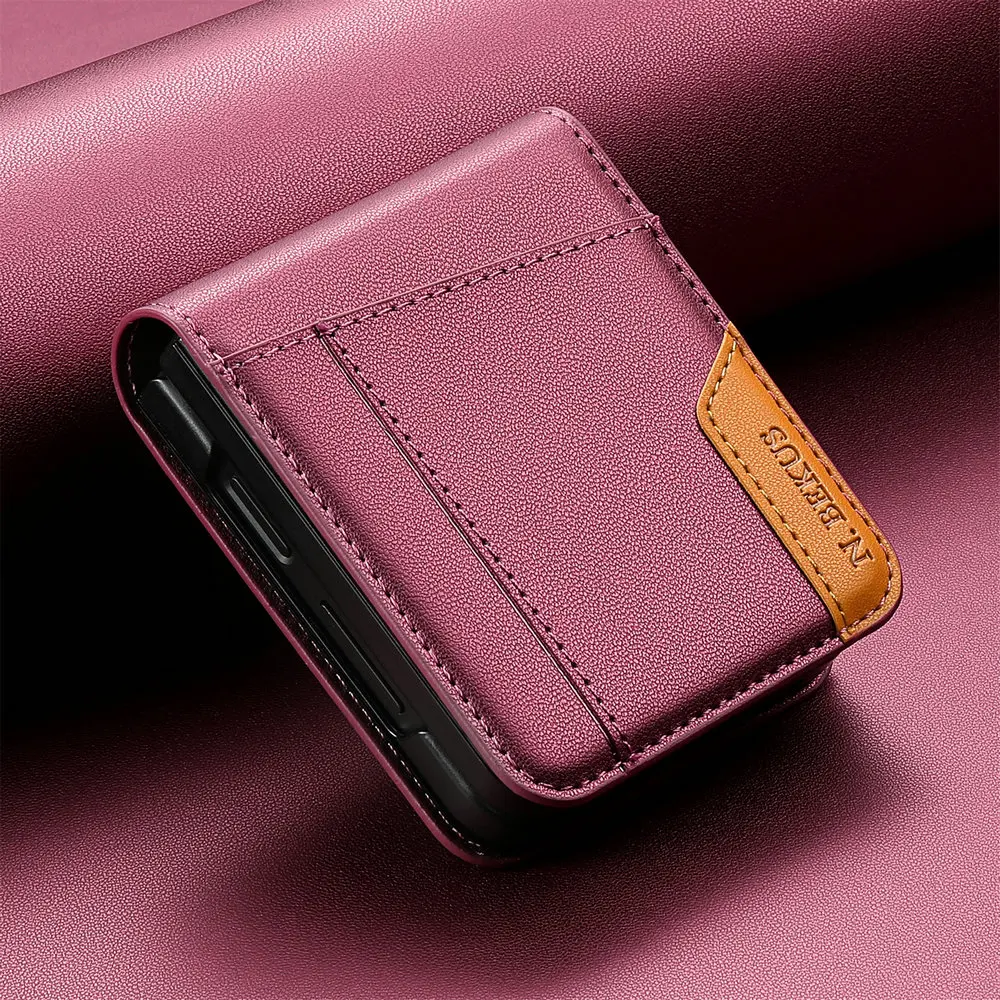 Für Samsung Galaxy Z Flip 8 Flip7 FE Flip-Hülle Leder-Brieftasche Kartenetui Coque Samsung Z Flip 7 Hülle Galaxy ZFlip 6 5 4 3 Magnet-Abdeckung – Detail 7