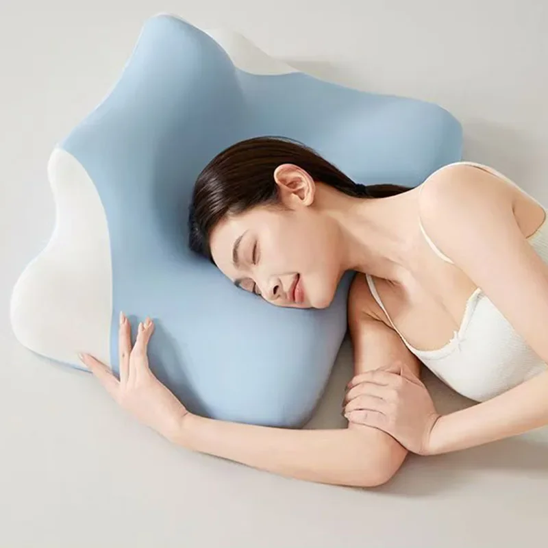 Slow Rebound Memory Foam Orthopedic Pillow Detachable Multifunctional Neck Cushion for Bed Sofa Side Sleeping Cervical Pillows