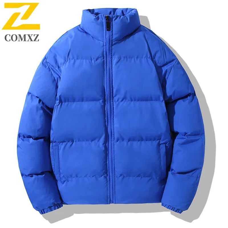 COMXZ جودة عالية مبطن سترة يندبروف التخييم موضة كلاسيكية وسادة مبطنة 2025 في الهواء الطلق الوقوف طوق الرجال سترة الخبز