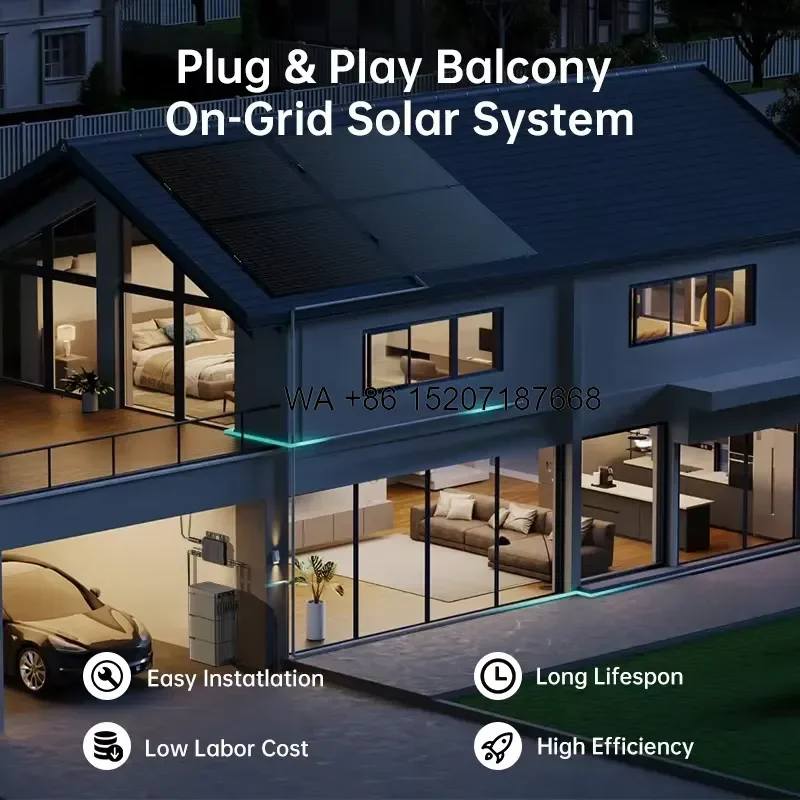 Wmwmnu for Entire Plug and play MPPT Lithium Ion 1600W Balcony Energy Storage System with Grid Connection Licenses in Germany