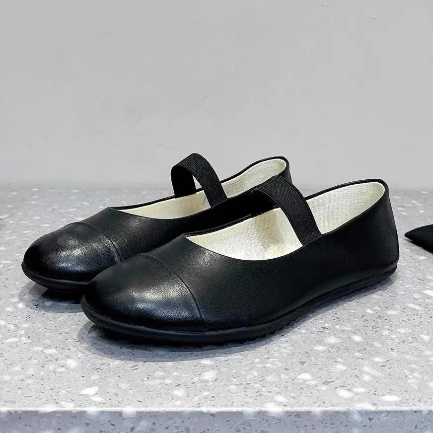 

Round Headed Flat Bottomed Mary Jane Shoes for Women with A Single Line and Shallow Mouth, Comfortable Single Shoe for Women