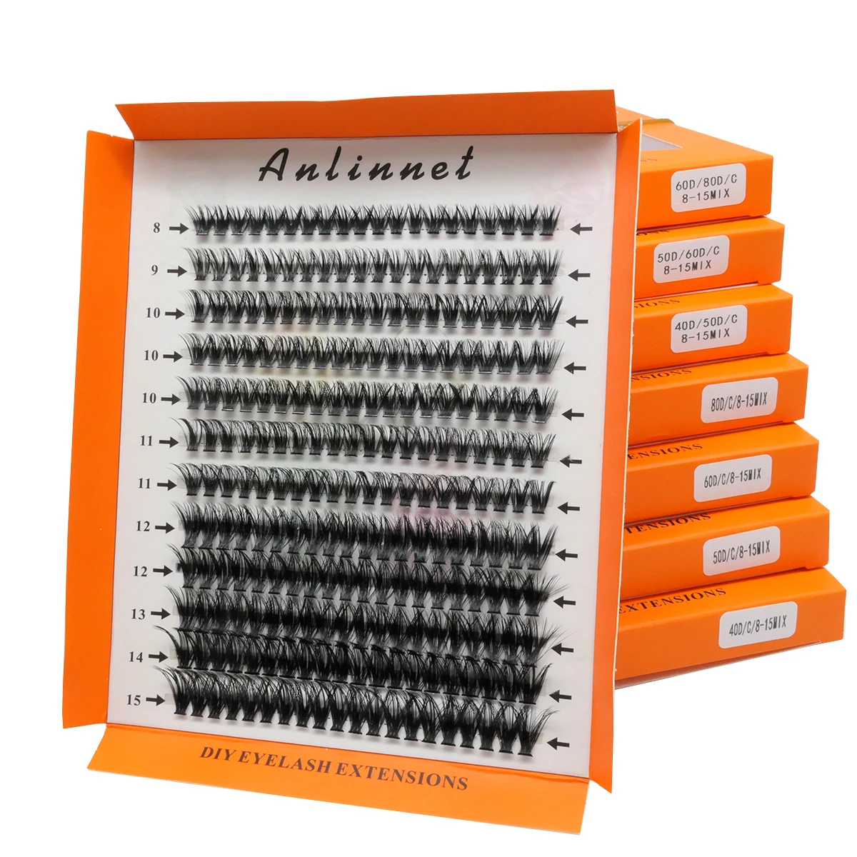 60D/80D Mink Eyelashes 240 Bundles Natural Eyelash extension 3D Russia Volume Individual Eyelash Cluster Makeup Tools Lashes