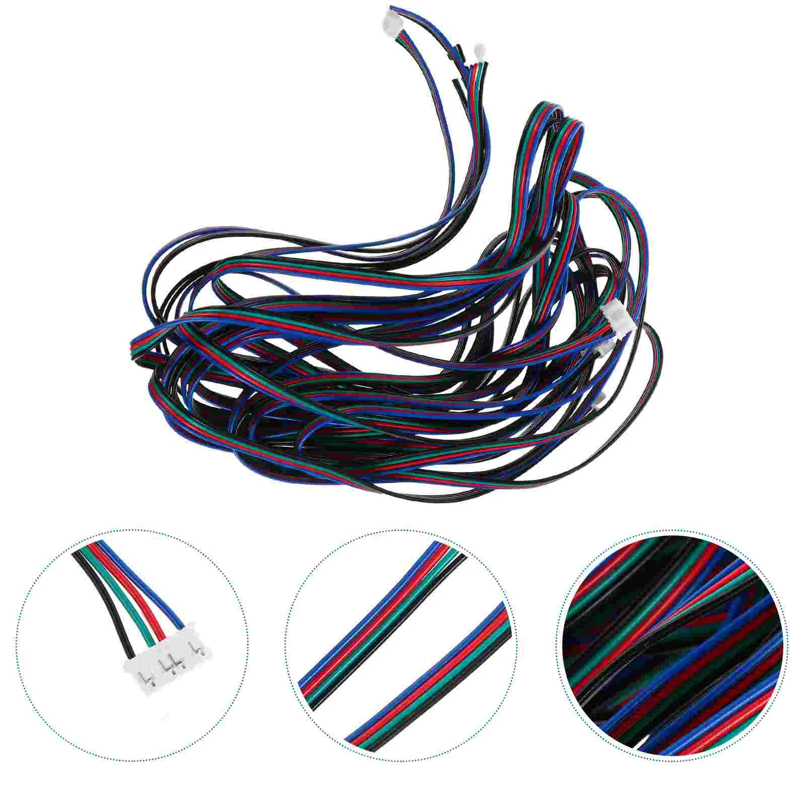 5 Pcs 3D Printer Motor Cable Connector 15M to 6pin Stepper Motor Cables Printer Motor Cables Bipolar Stepper Lead Wire