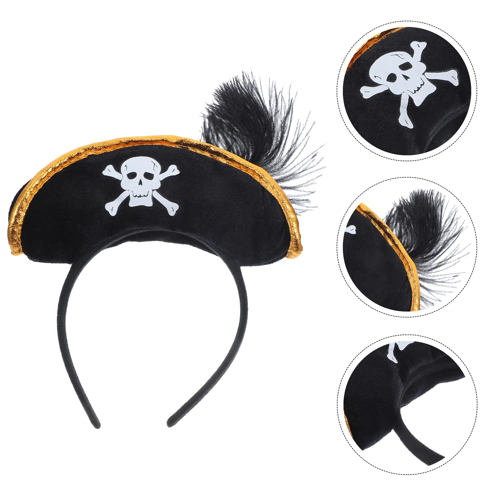 

Skull Hat Headband Pirate Hair Accessories Performance Props Dress Headbands Cosplay Party Decorations Halloween