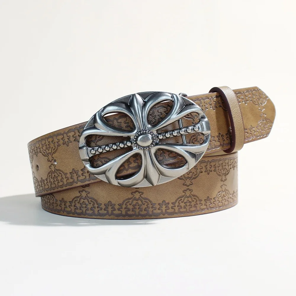 New Retro Men's Belt Bohemian Style Belt Fashion Personalized Belts For Men Women Punk Rock Y2K Belt，Pair with pants and jeans