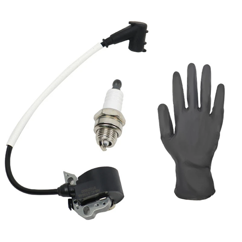 Y50A Ignition Coil Kit for FS160 FS180 FS220 FS280 FS290 FR220, Replacement for 0000-400-1306 with for Spark Plug & Gloves,