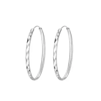 10 best sales Boucles d'oreilles créoles en argent sterling - №10