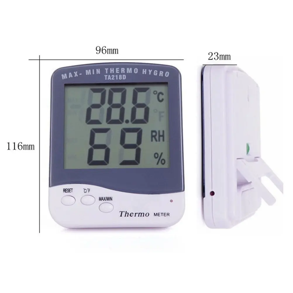 High Visibility Hygrometer Thermometer with Big LCD Screen Measures Indoor Temp and Humidity Simultaneously Celsius Fahrenheit