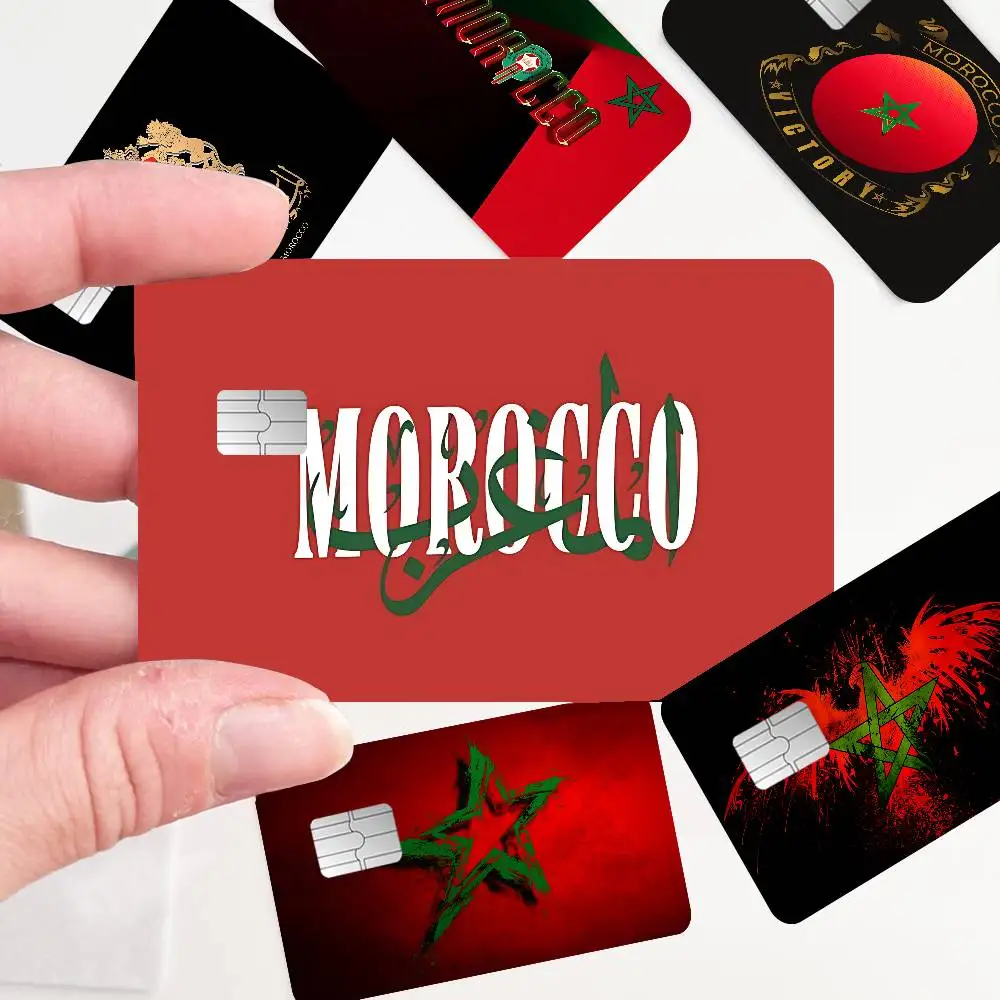 المغرب خريطة العلم 100٪ حار بيع أمين الائتمان الخصم البنك بطاقة حافلة بطاقة فيلم الجلد ملصق #3