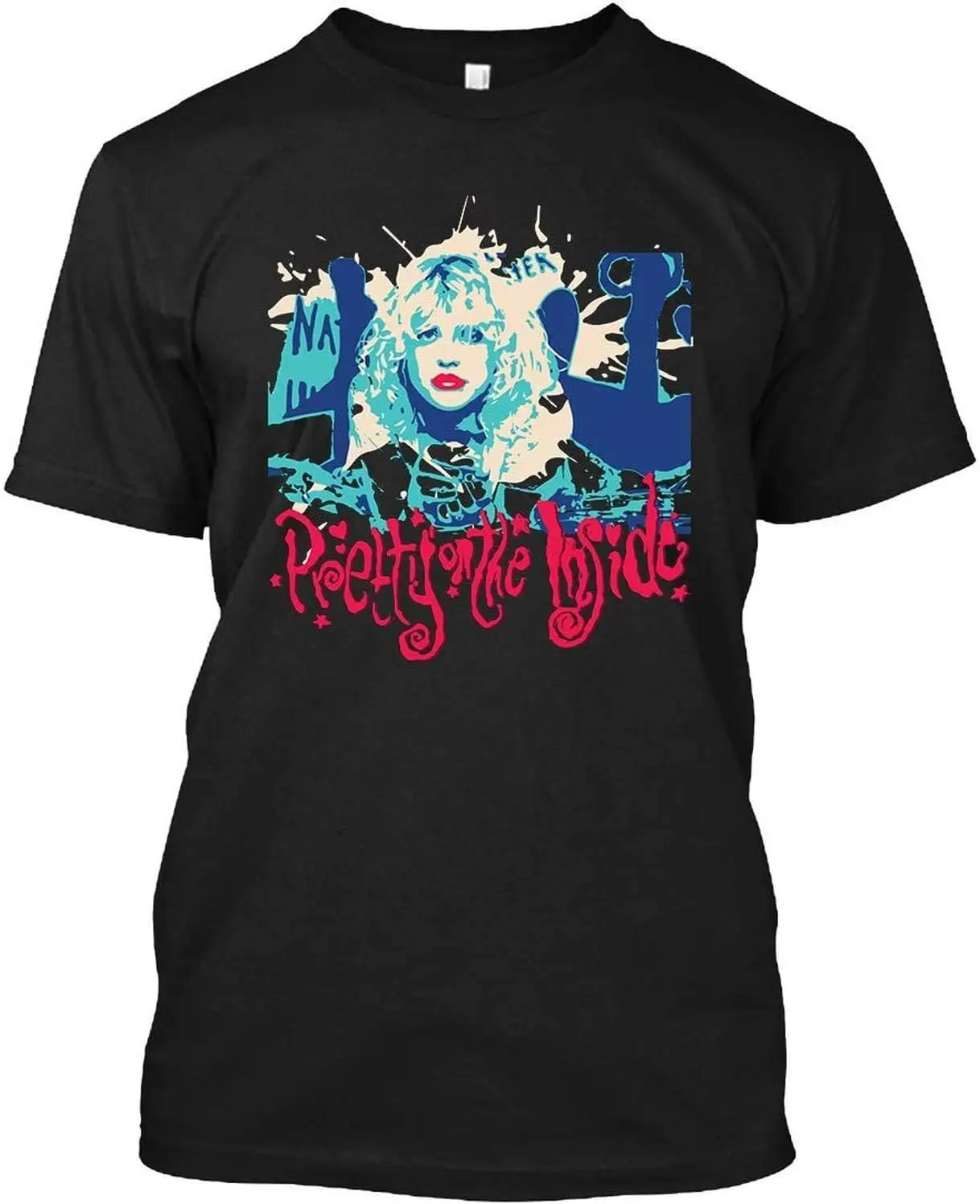 Hole Courtney Love Pretty on The Inside 90s Punk Rock Art Cover Album 13 DMN t-Shirt Black