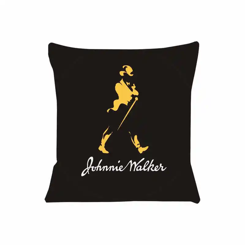 johnnie walker  Cushion Cover for Sofa Pillow Case Cover Seat Car Throw Pillowcase 45X45cm For Home Decorative SJ-621