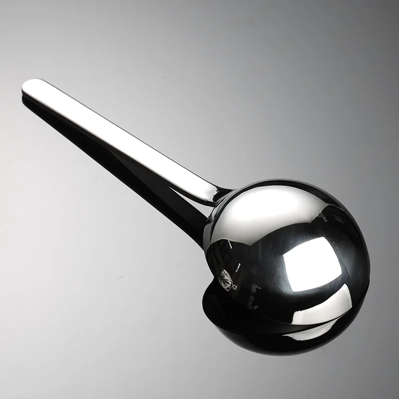Heavy Korea 304 Stainless Steel Soup Spoon Large Round Head Rice Spoon Mala Soup Sauce Mixing Spoons Gifts Kitchen Dinnerware image 4