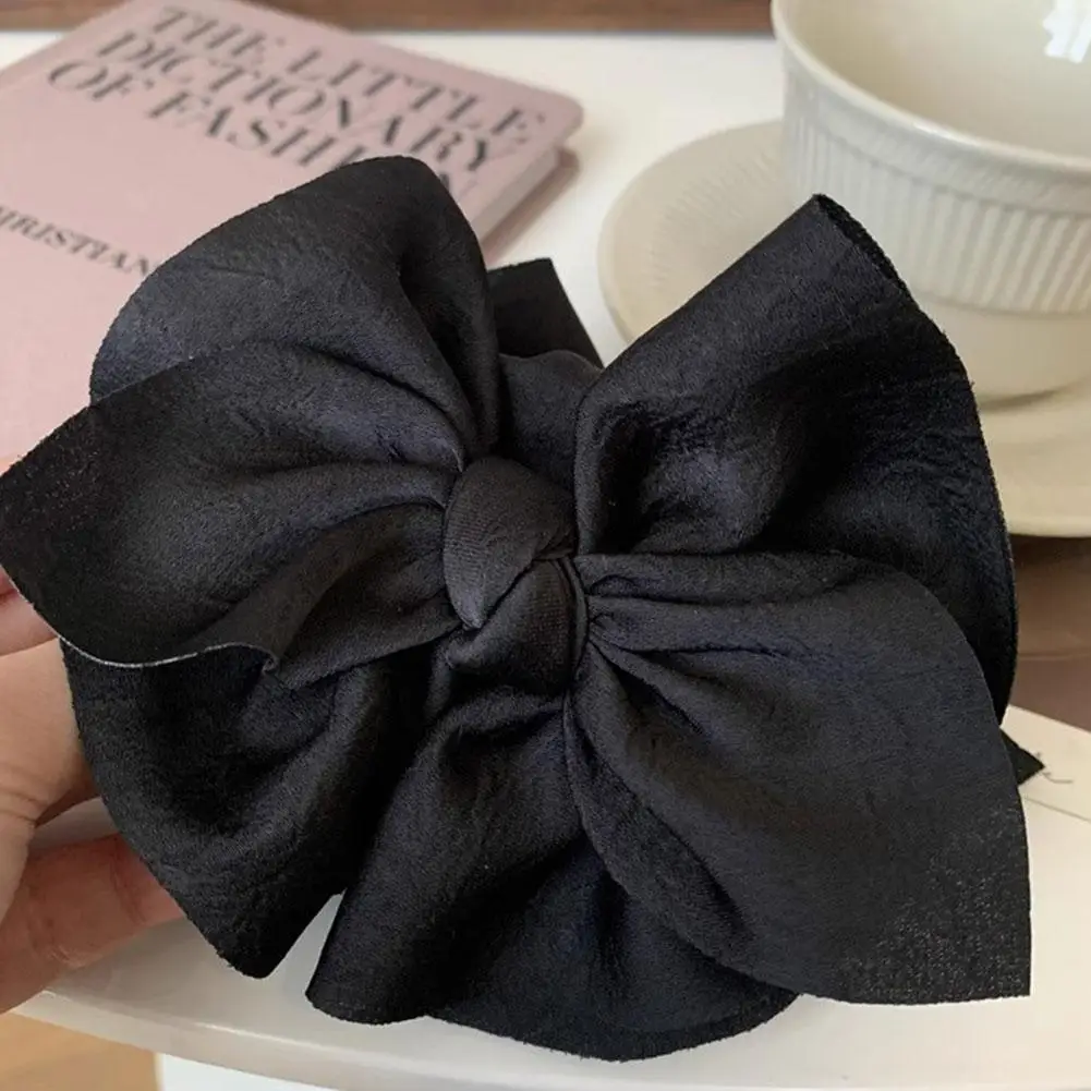 New Large Bow Grasping Clip Retro Style Women Ponytail Hair Clip Delicate Accessories Sweet Trendy Hair Girl Claw Clip Brai I4C4