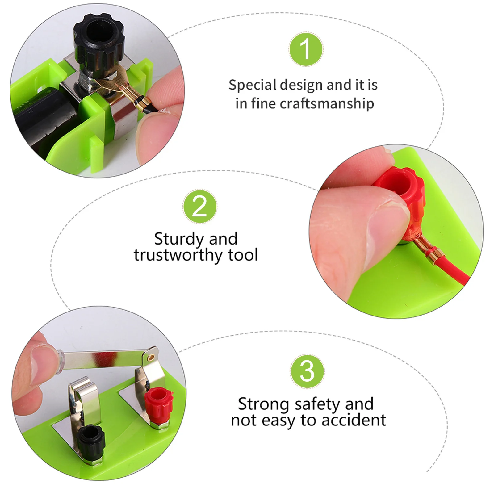 1세트 물리 실험 회로 상자 AA 홀더 물리 교육 도구 전기 과학 실험실 장비 학교용