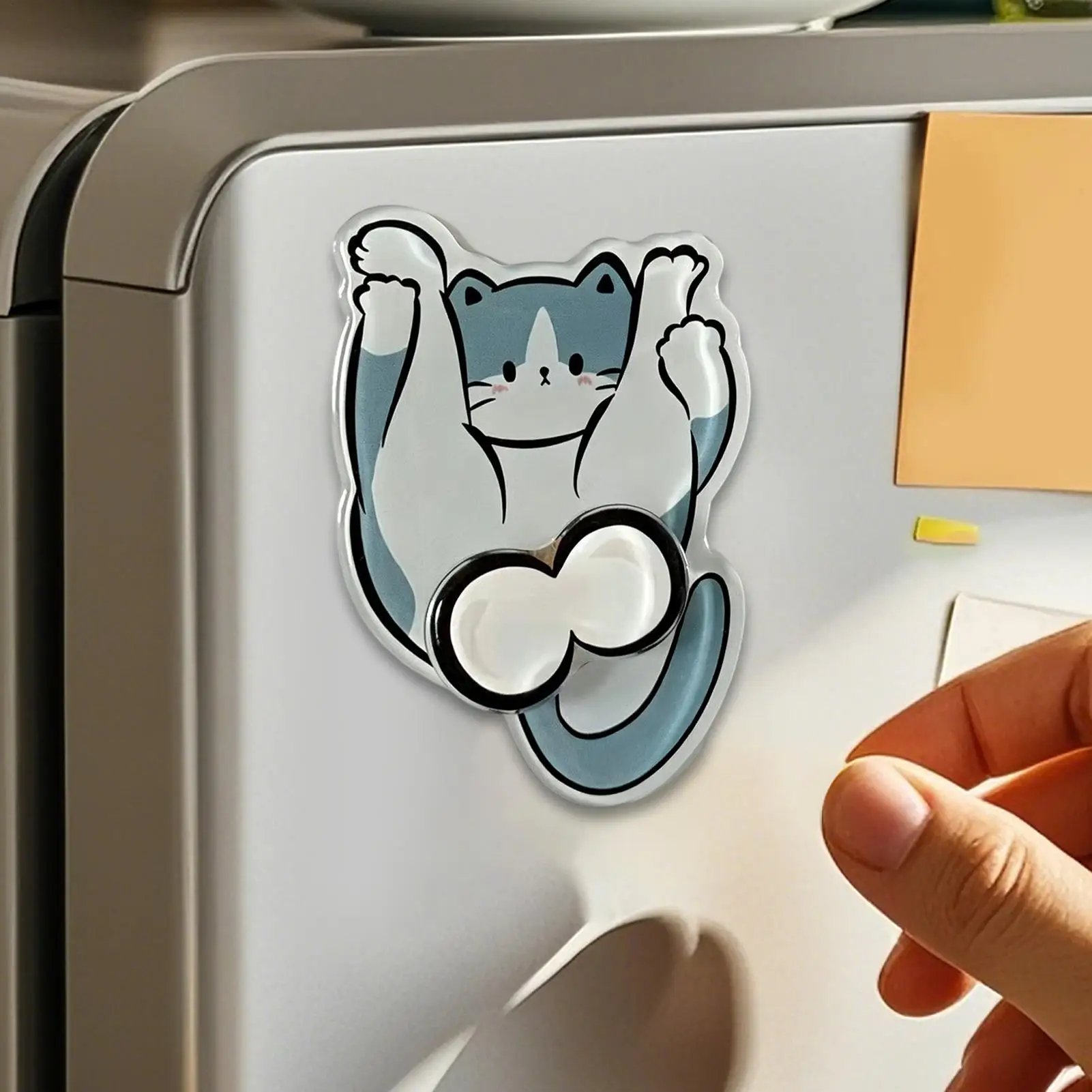 Cute Magnets Interactive Funny Cartoon Rotating Refrigerator Decor Cute Fridge Magnets Aesthetic for Home Kitchen Locker