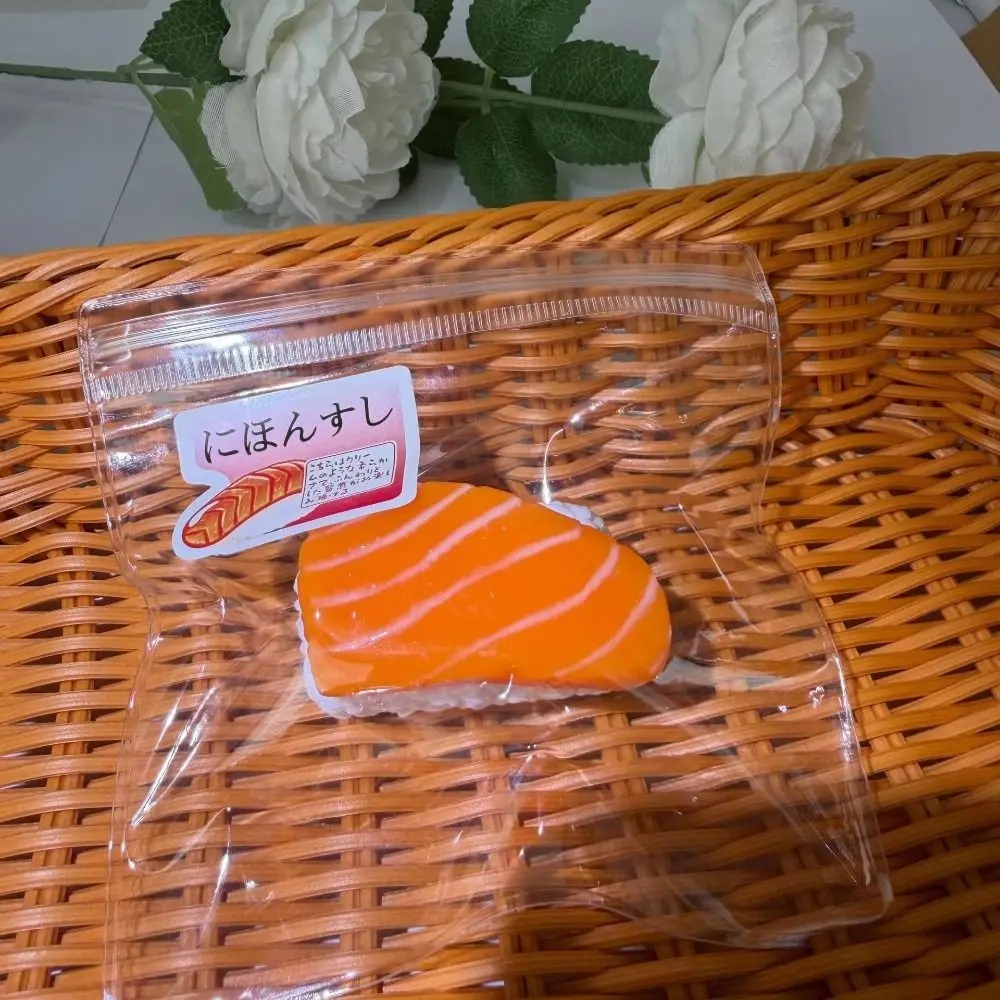 Simulation Food Sushi Squeeze Toys Slow Rebound Handmade Shrimp Sensory Fidget Pinch Creamy Silicone Squishy Toy Children Gifts