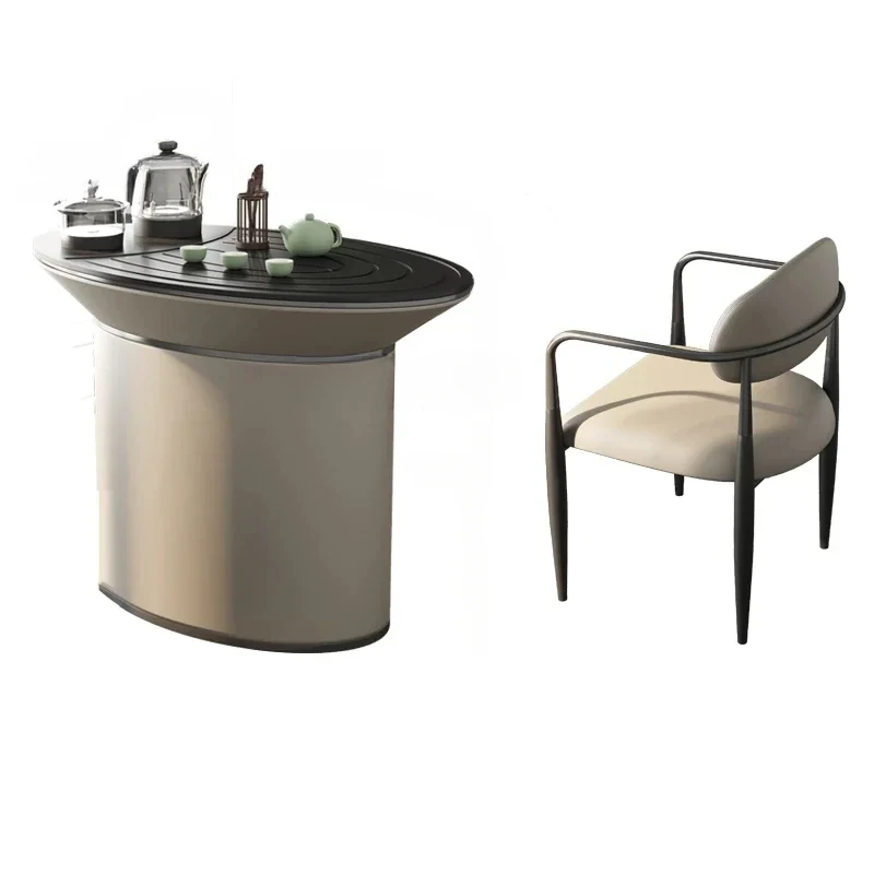 

Wujinshi balcony tea table and chair combination kettle integrated modern simple household small apartment light luxury