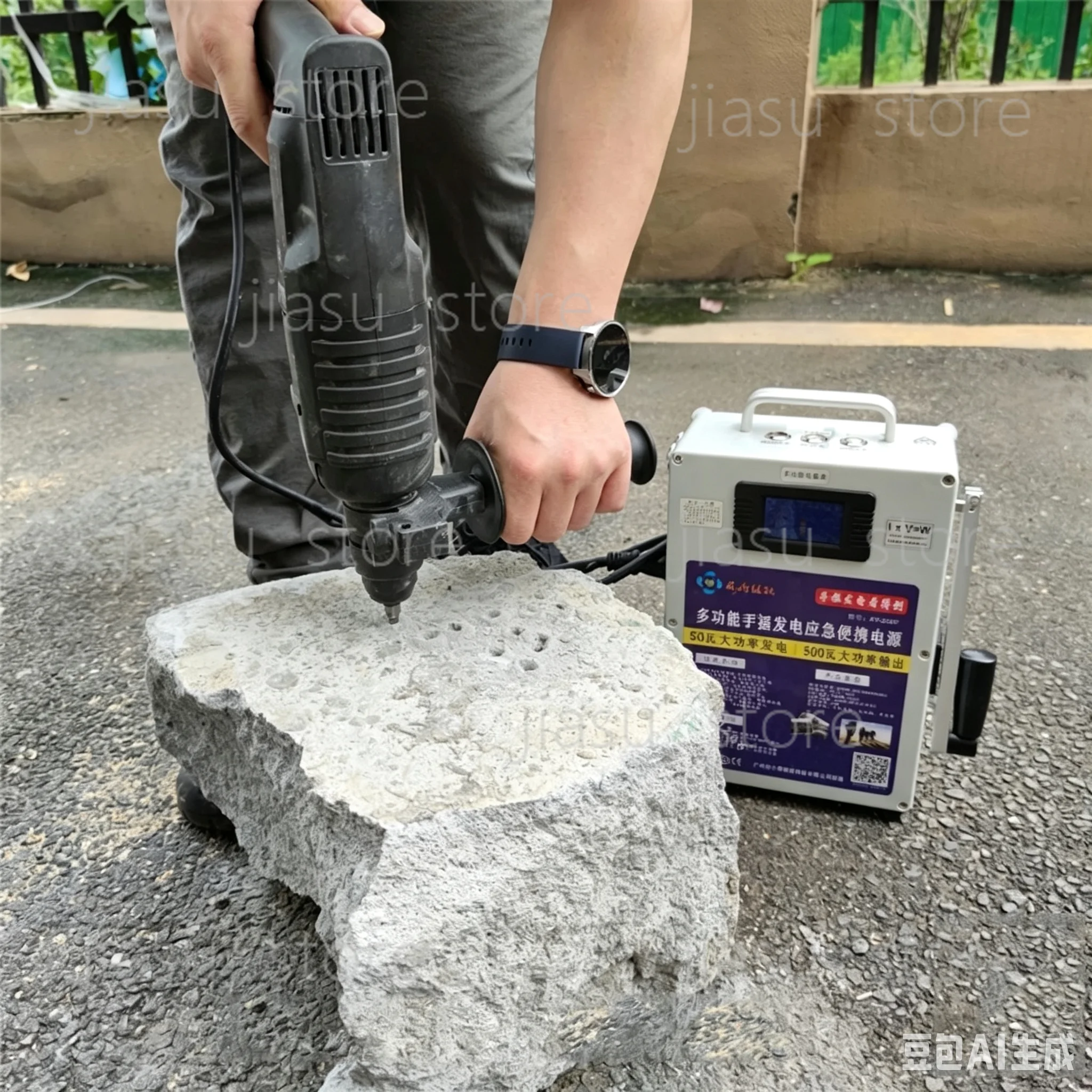 Hand Crank Generator Mobile Phone Mobile Power Supply High-power 220V Outdoor Generator Large-capacity Household 12V view 4