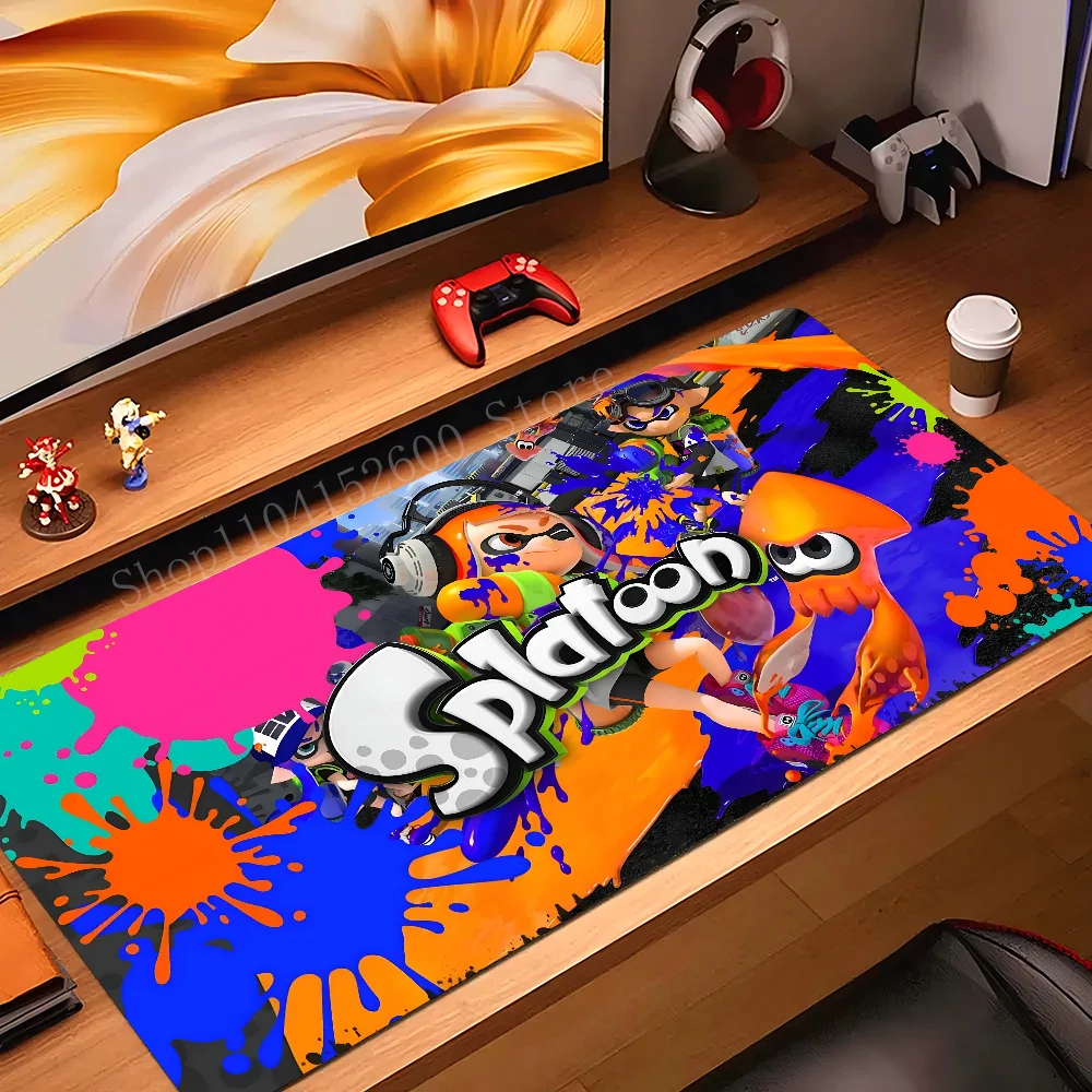 S-Splatoons Cartoon Mousepad Mouse Mat Desk Mat With Pad Gaming Accessories Prime Gaming XXL Keyboard Pad