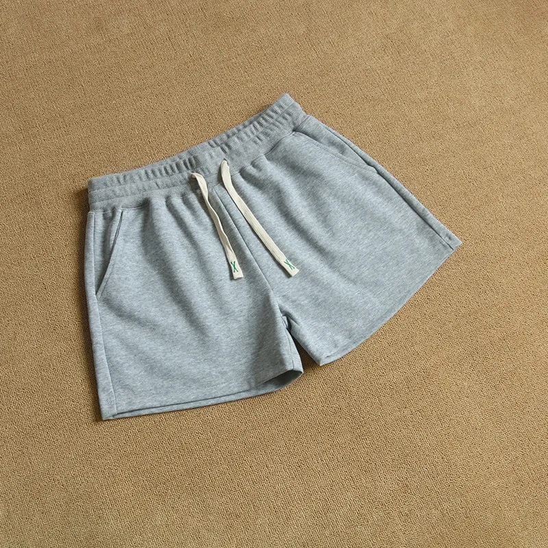 High Street Fashion All-match Solid Casual Hot Pants Women Drawstring Elastic Waist Loose Shorts Harajuku Y2k Aesthetic Pantalon