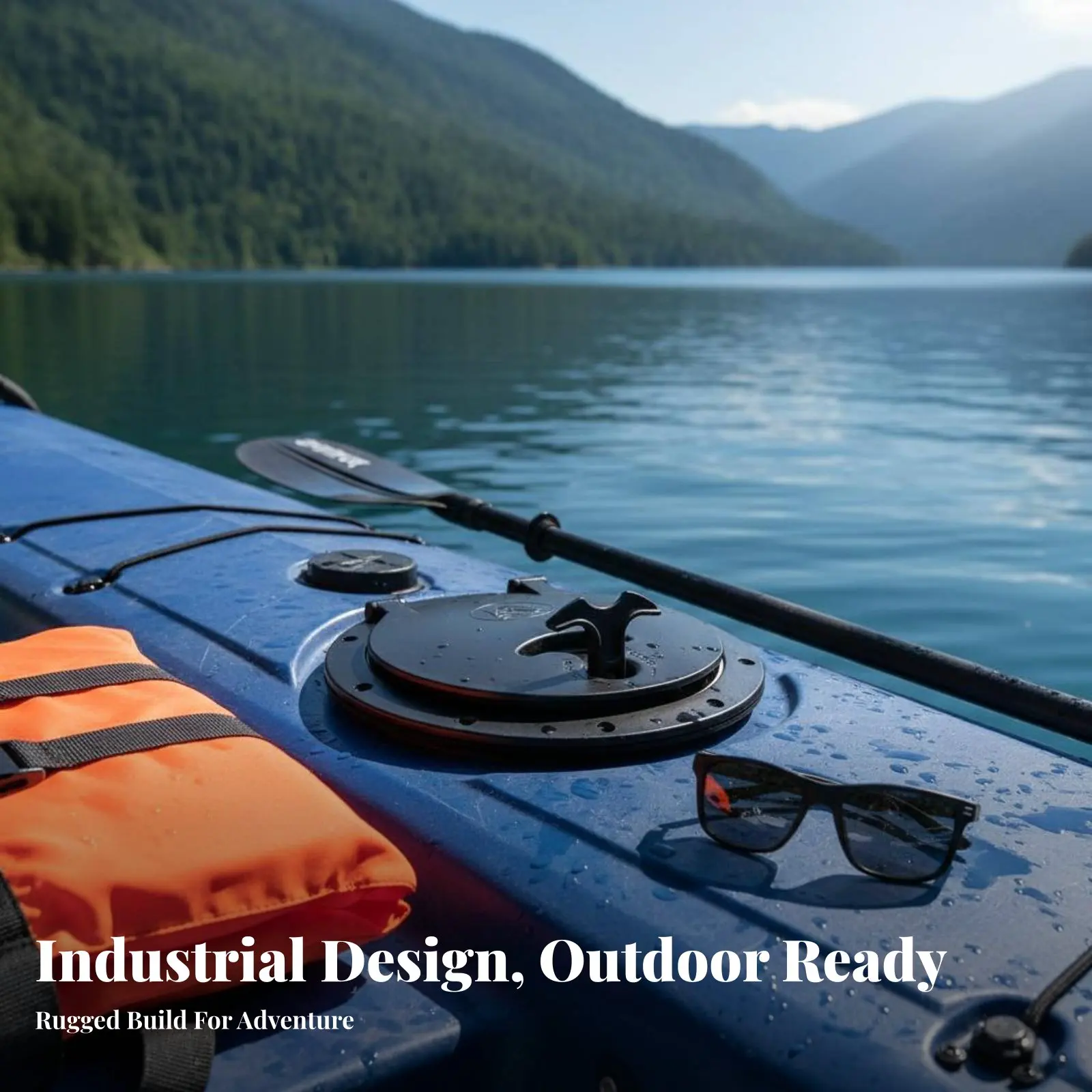 

Kayak Storage Storage Cover Waterproof Round Paddle Boat Storage Storage Cover Deck Plate Kit Sturdy Aquatic Entry Plate