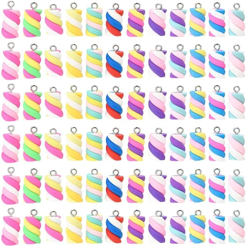 

72 шт. подвески из полимерной глины с зефиром, 12 цветов, подвески из полимерной глины ручной работы, мягкий горшок, аксессуары для рукоделия, ювелирные изделия своими руками