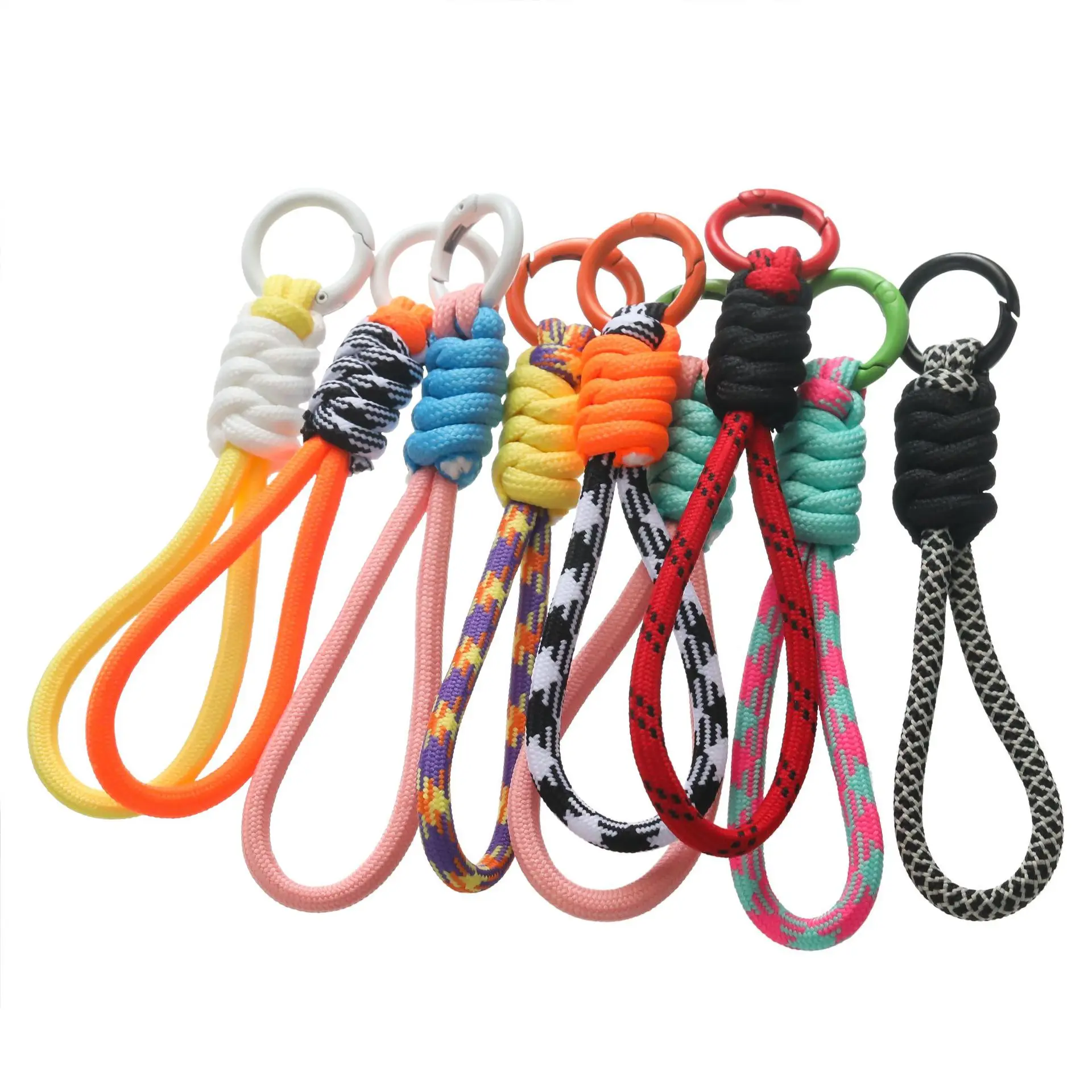 1Pcs New Color Blocked Woven Mobile Phone Rope Creative Versatile Keychain Detachable Anti Loss Hanging Rope DIY Accessories