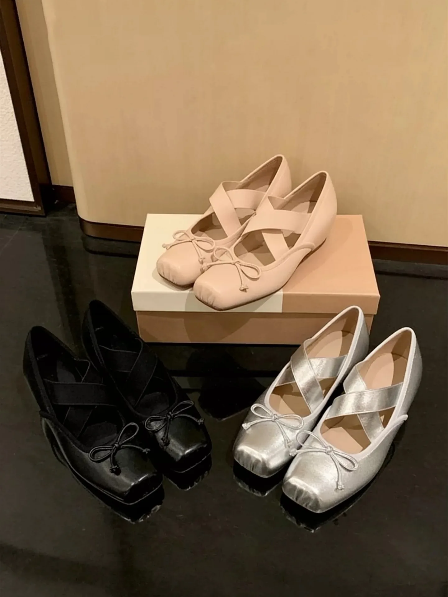mary-jane-ballet-flats-women's-shoes-leather-knot-cross-banding-increased-height-spring-fashion-casual-slip-on-shoes