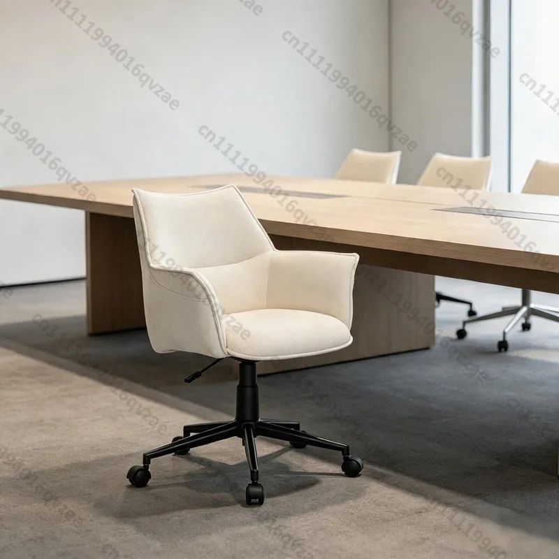 Custom Modern Home Office Chair Rotating Steel Base Leather Office Chair