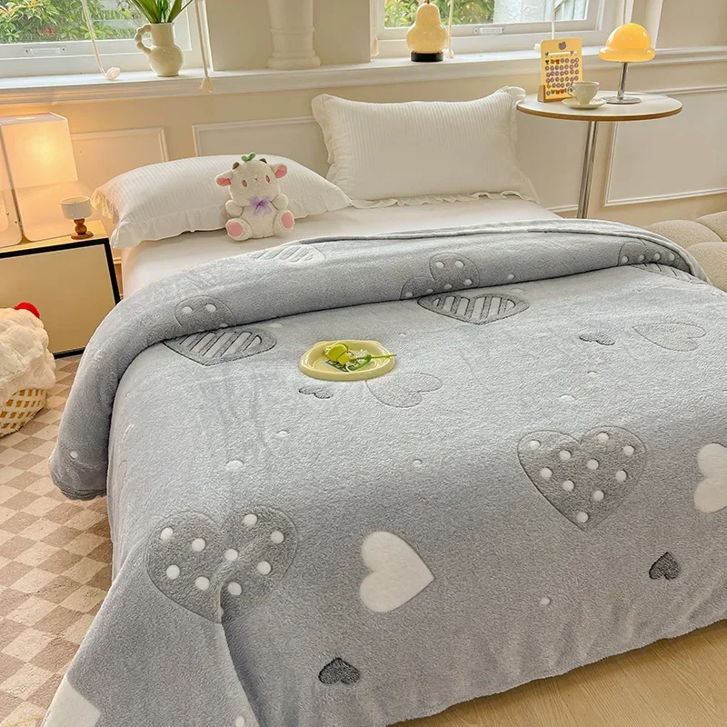 Cute Dinosaur Patterns Blanket Snowflake Velvet Blanket 1Pc 100/120/150/180/200 Cm Student Blanket office Home