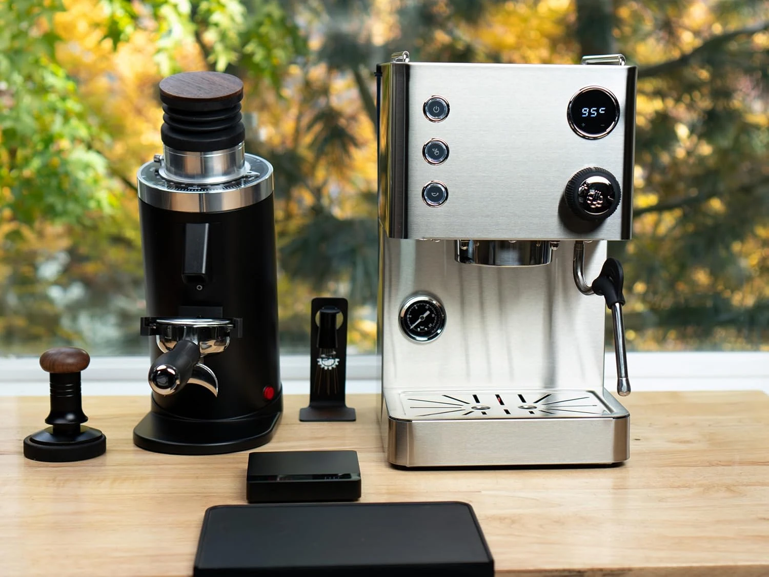 Espresso Machine, Brushed Stainless Steel image 2