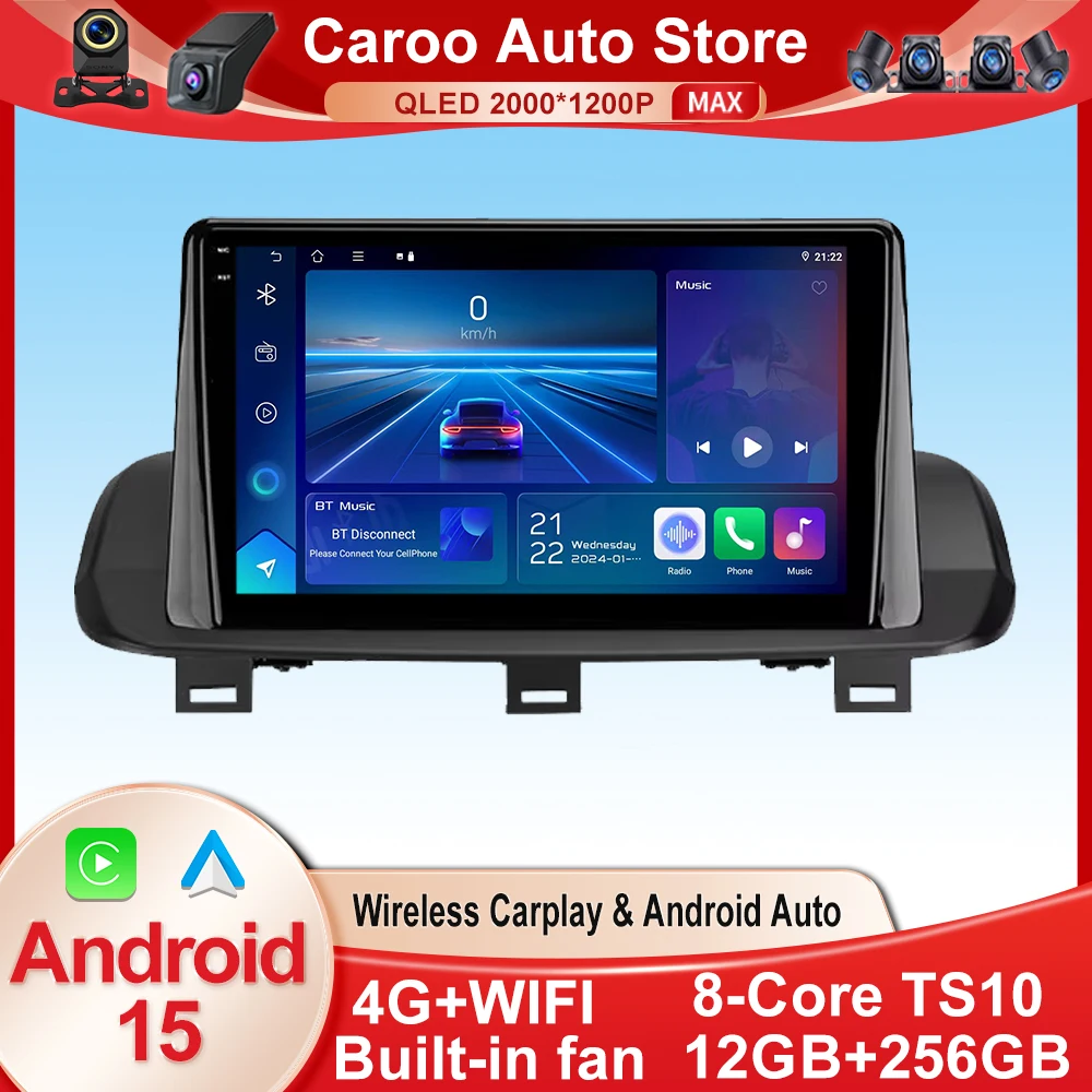 Android 15 For Nissan X-Trail XTrail X-Trail 4 T33 2021 Rogue 3 III 2020 - 2021 Car Radio Multimedia Video Player Navigati 4G BT