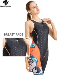 HXBY Women's Athletic Training One Piece Swimsuit Competitive Swimming Suit For Women Sports Swimwear Professional Swimsuit