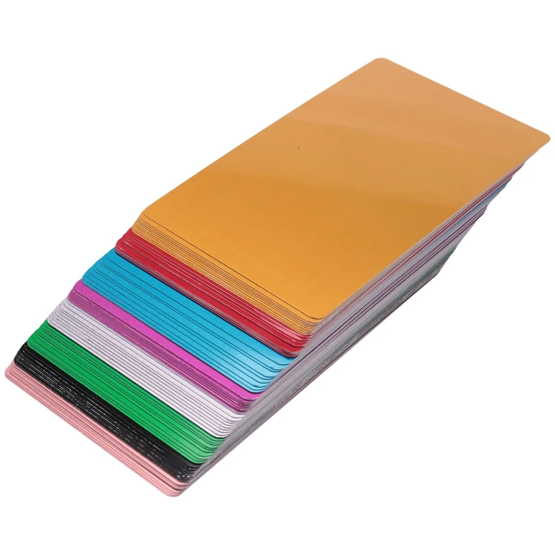

Multicolor Aluminum Business Card Blank Engraved Metal Label Material CNC Engraver For DIY Card