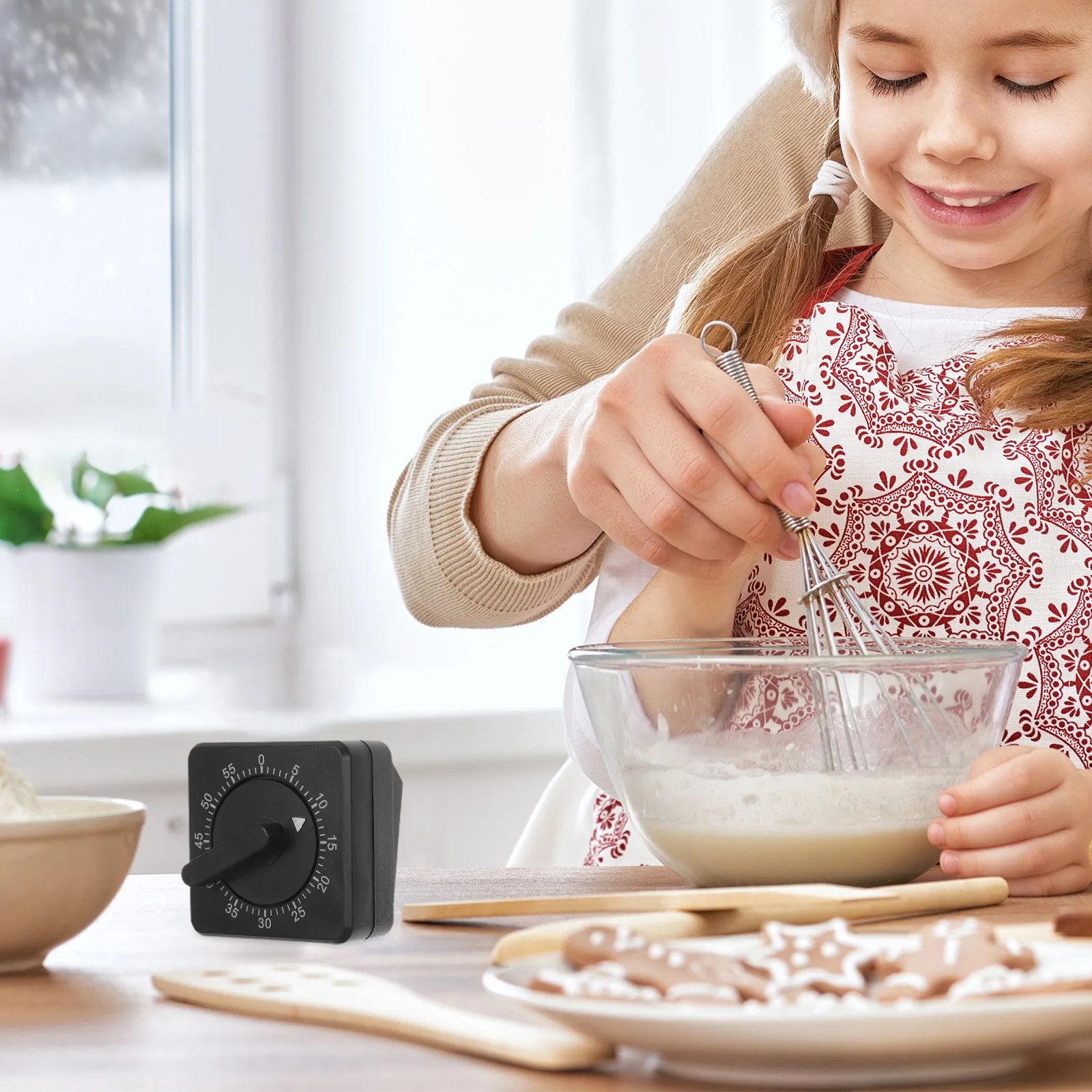 60-Minute Mechanical Kitchen Timer Small Rotating Countdown Timer Loud Ringing for Cooking Baking Kitchen Timers for Cooking