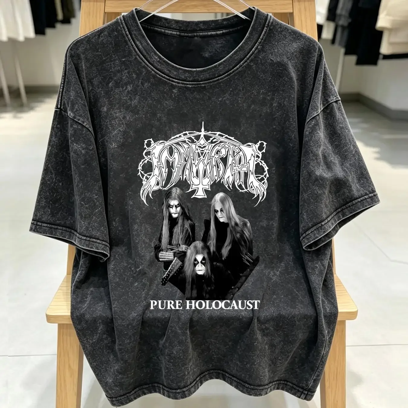 washed T Shirt Immortal Pure Holocaust long or short sleeves vintage Washed Comfortable Casual designer clothes fashion